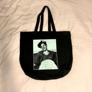 Harry Styles HSLOT Love on Tour Tote Bag Black and Mint Green